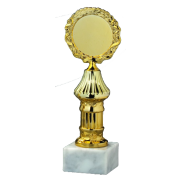 Pokal Jella 21,3cm gold Marmor 55x30 weiß 54502