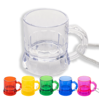 Schnapspinnchen am Band zum Umhängen, Schnapsglas, Shotglas, Schnapsgläser  blau