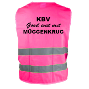 Warnweste pink mit Druck - individuelle mit...