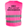 Warnweste pink mit Druck - individuelle mit Name/Vereinsname/Logo